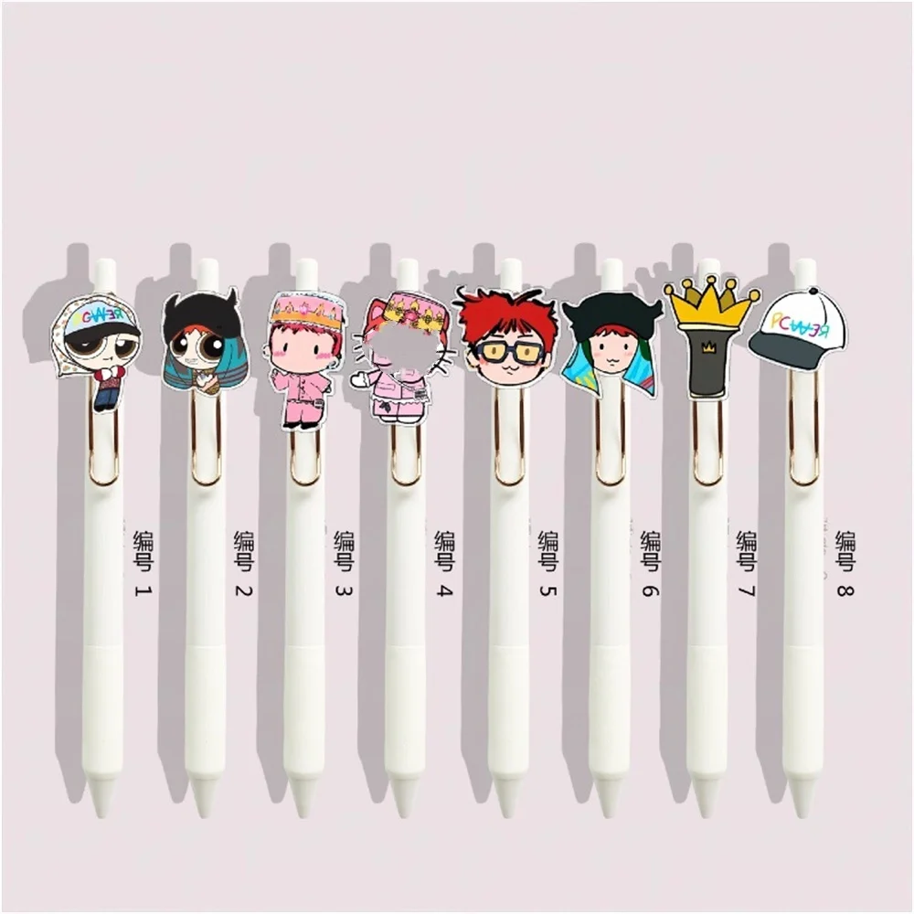 KPOP G-DRAGON Cartoon Black Writing Ball-Point Pen Fashion Style 0.5MM Pen Refill Students Stationery School Supplies Fans Gift