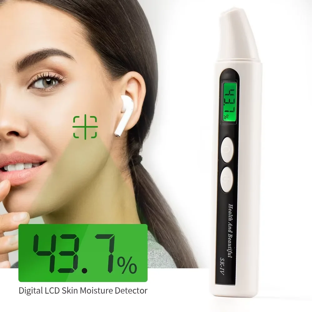 Skin Tester Face Skin Moisture&Oil Content Skin Analyzer Skin Water Cheek Elastic Skin Age Test Meter Fluorescent Agent Detector