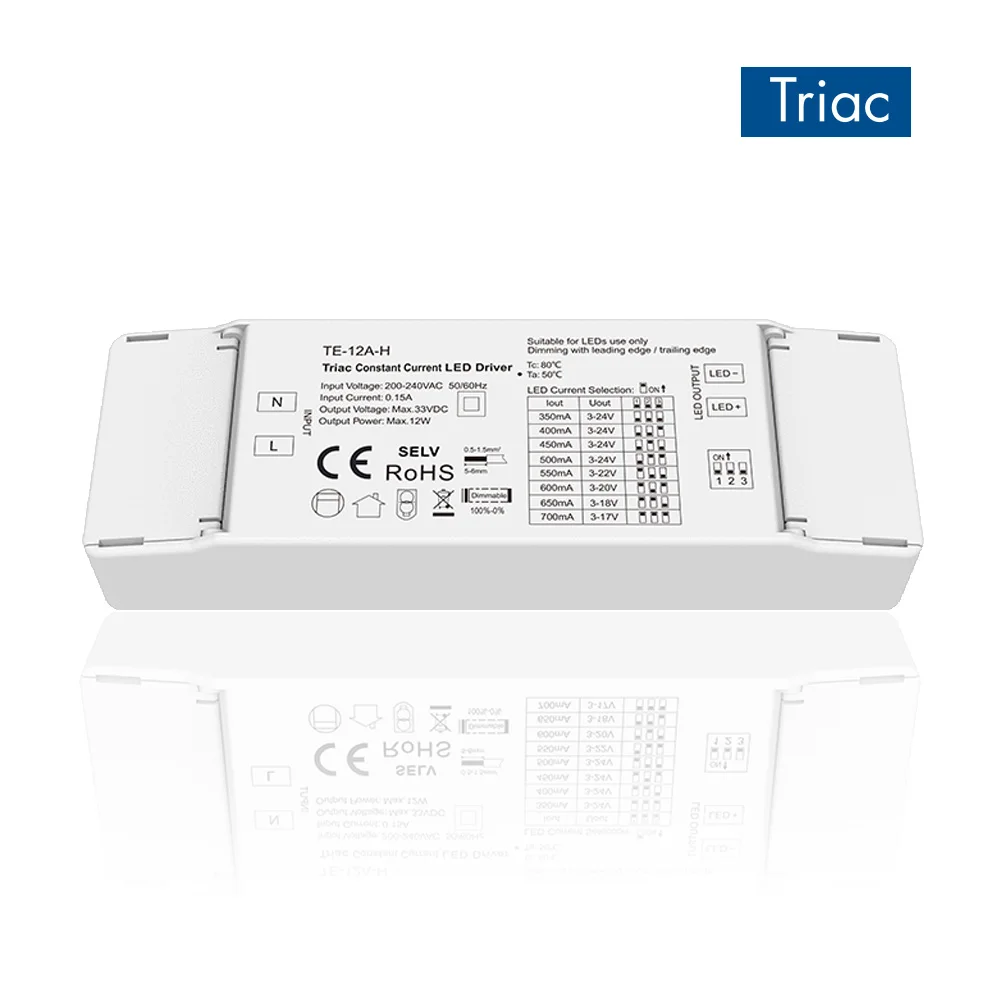 Triac Konstantstrom-LED-Treiber 100-700mA 12W dimm bares LED-Netzteil pwm digitales Dimmen AC 220V 230V Licht transformator