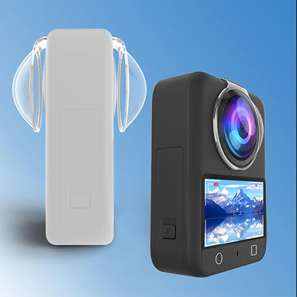 

1 Pair HD PC Lens Cap for dji Osmo 360 Action Camera Lens Guard Anti-collision Anti-scratch Protective Lens Cover Dust Cove T5W1