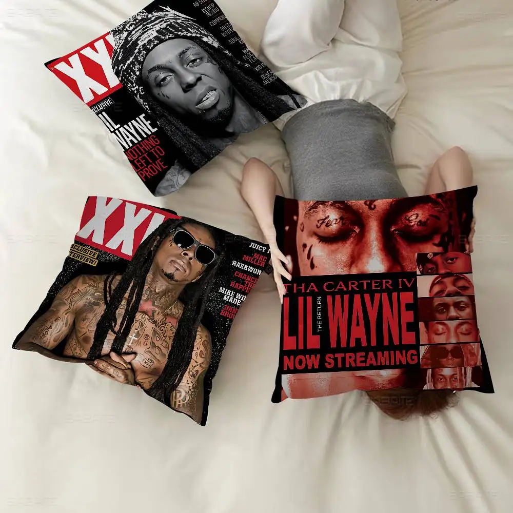 

Lil W-Wayne Rapper Office Cushion Pillowcase Car Cushion Cover45X45CM Lumbar Pillowcase Sofa Pillowcover