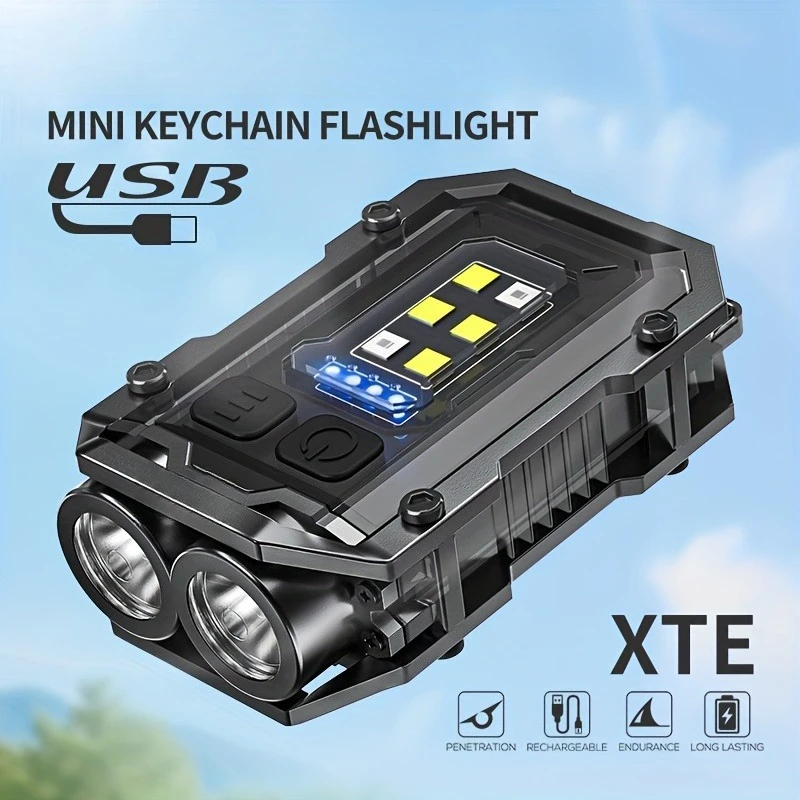 

Портативный фонарик L-типа XTE&COB, 2 светодиода, суперяркий, с магнитным креплением и зажимом, красный/синий стробоскоп, многофункциональный, для улицы и повседневного использования, TIP0019