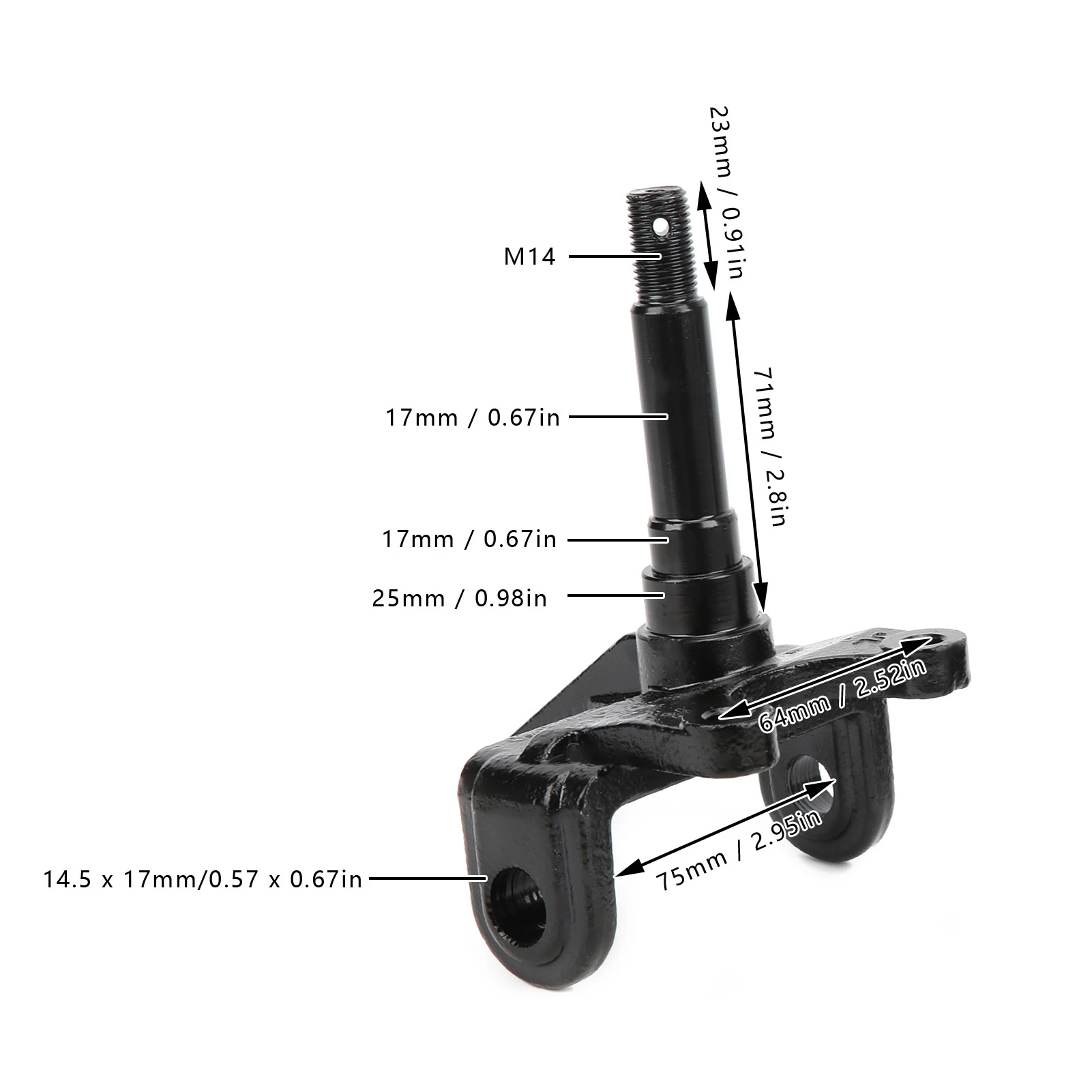 2pcs Right Angle Steering Strut Knuckle Spindles Accessory Fit for 110cc 150cc 200cc 250cc ATV
