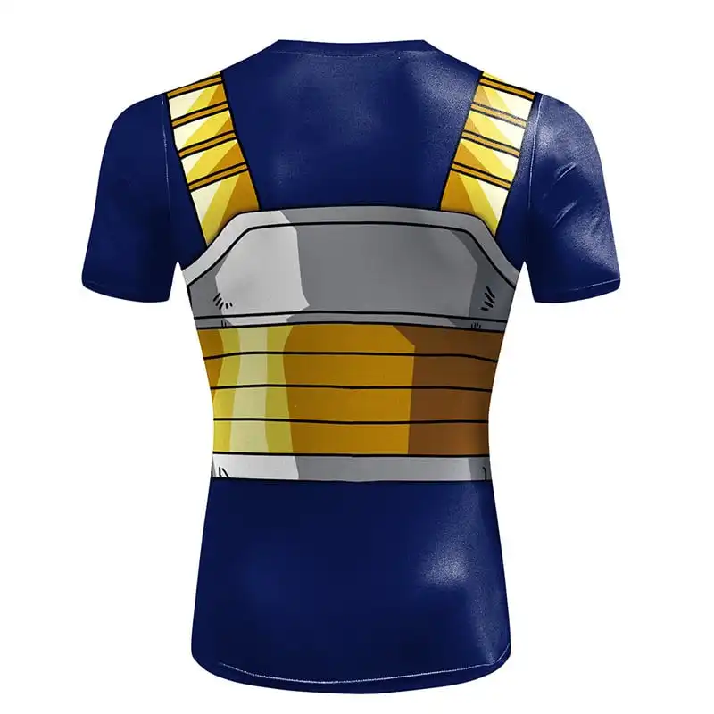 Cartoon DBZ Goku Tee Double Side Manga Collage Print Raglan Breathable Casual Shirts for Anime Lovers