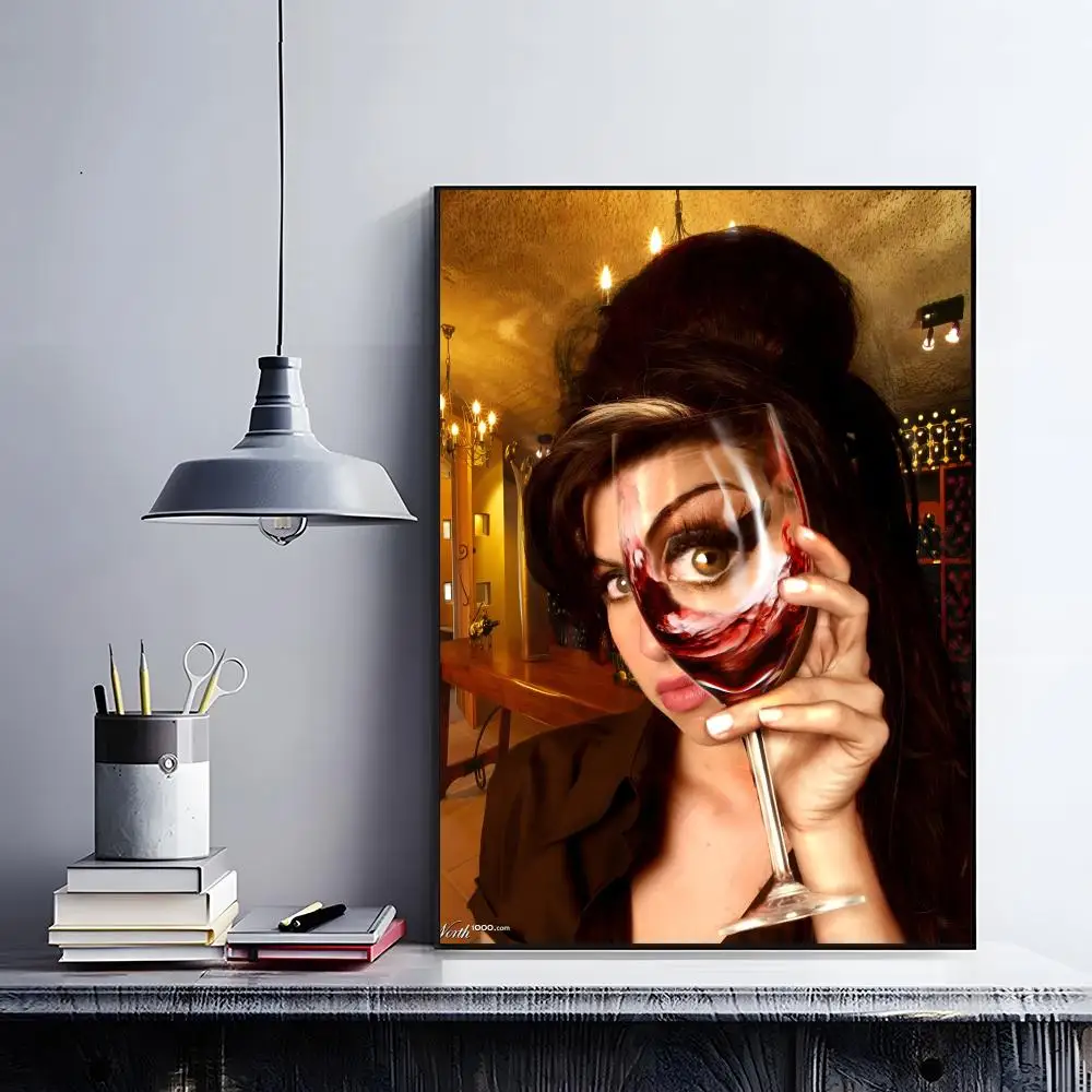 ملصق Jazz & Soul Icon Amy Winehouse لتزيين غرفة المعيشة