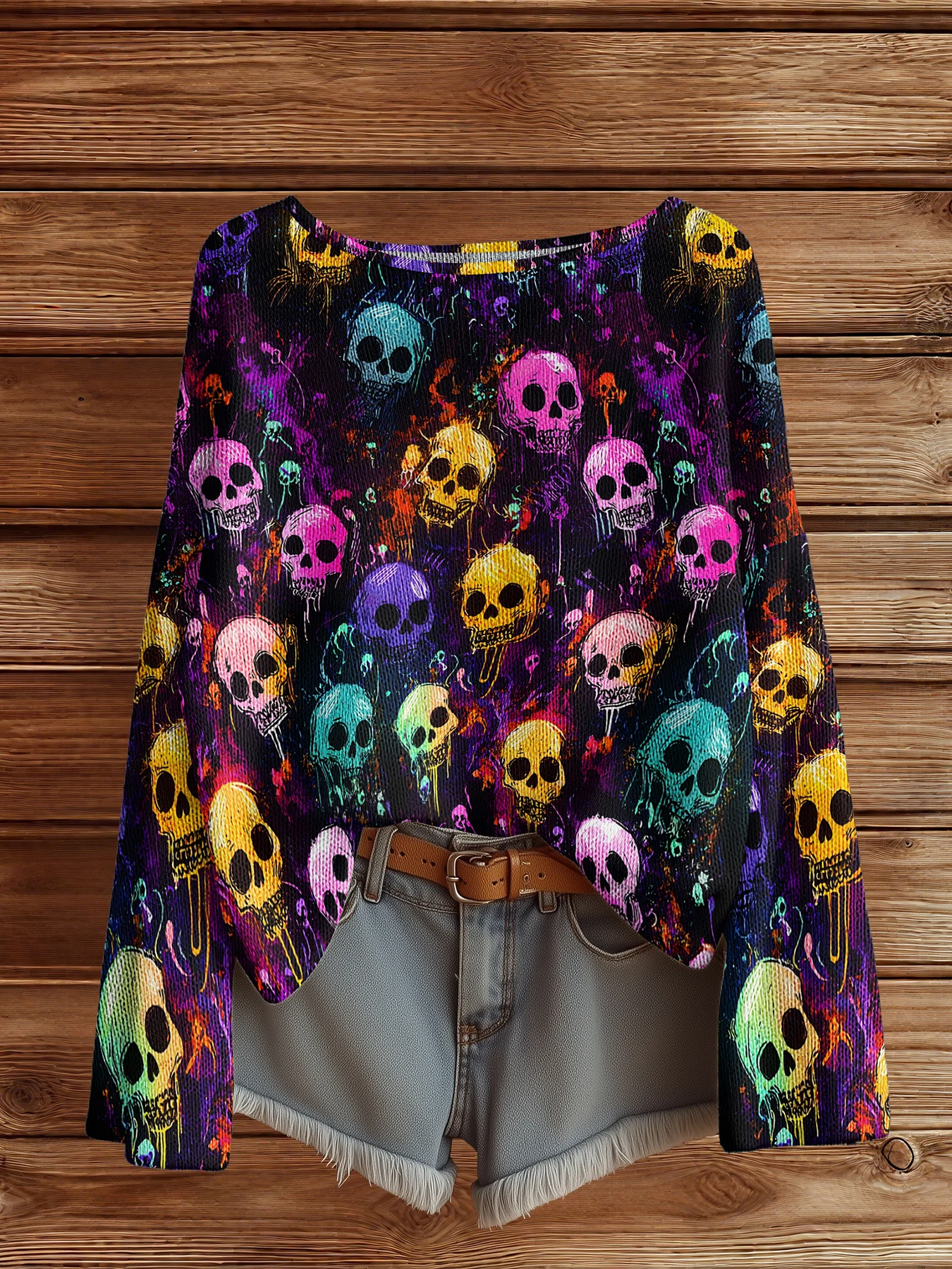 Autumn Winter Knitted sweaters Halloween Vintage Fashion Sweater Streetwear jumpers for girls y2k Tops Halloween Clothes Women