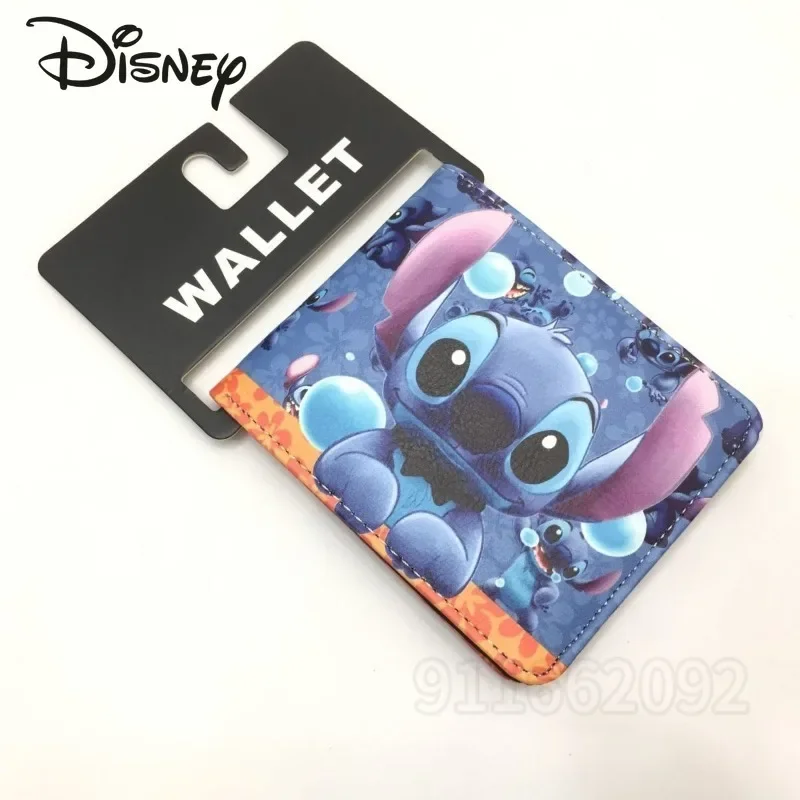 Disney Stitch New Wallet Luxury Brand Children's Folding Wallet Cartoon Cute Multi-card Slots Fashionable Children's Coin Purse