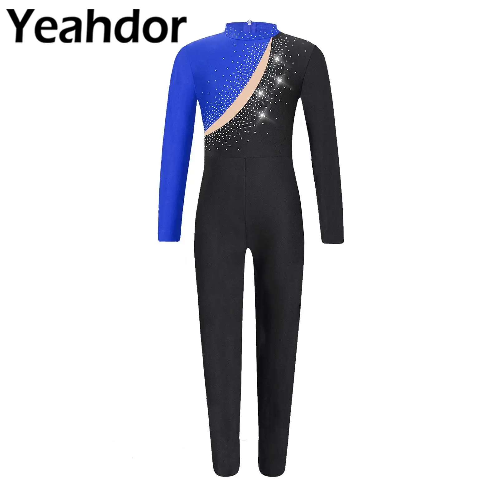 

Kids Girls Ballet Gymnastics Leotard Sports Jumpsuit Figure Ice Skating Stage Performance Competition Bodysuit Ballrina Costume