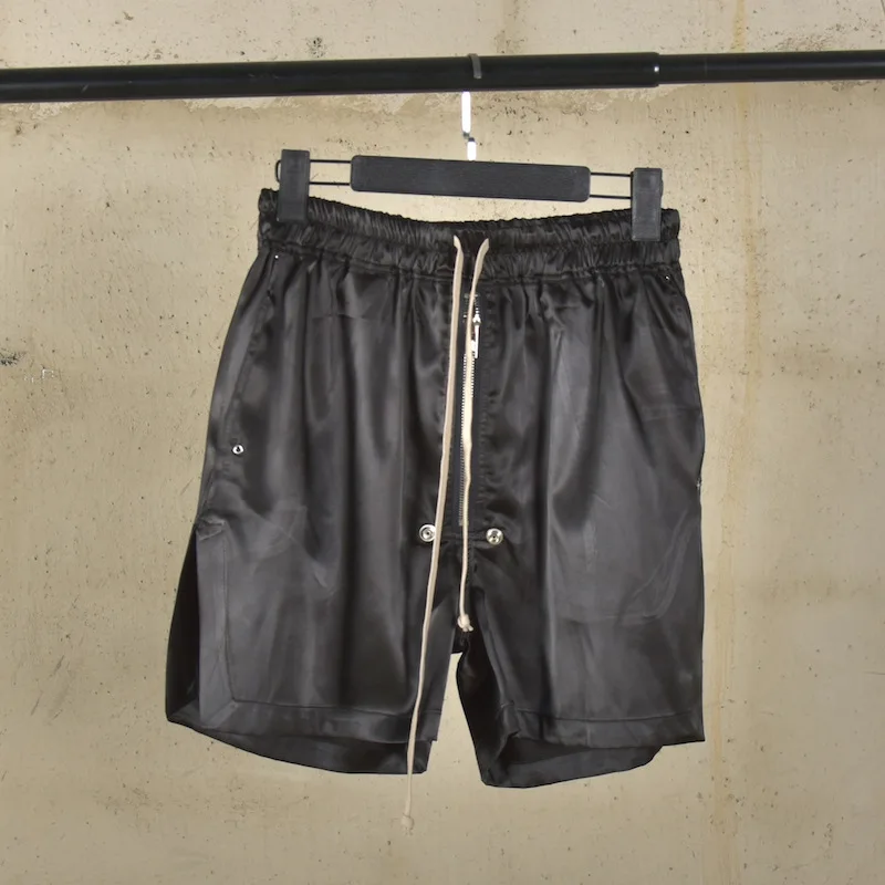 High Streett Acetic Acid Imitates Silk Casual Shorts Men Women Fashion Comfortable Breathable Pants Y2k Clothes
