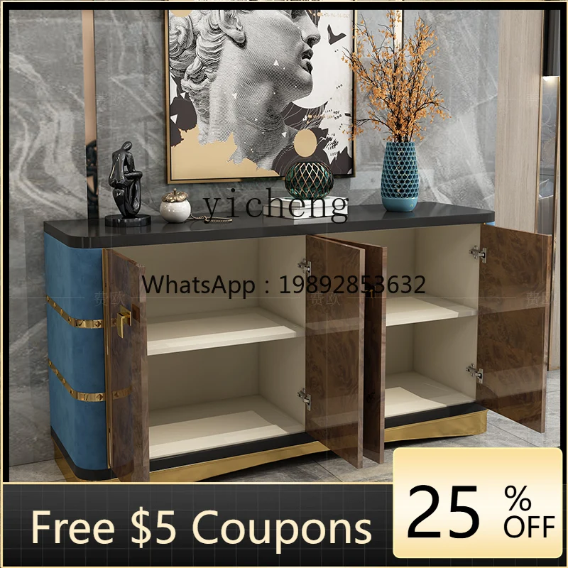 

H3-20 light luxury dining side cabinet baking paint Italian postmodern restaurant locker household