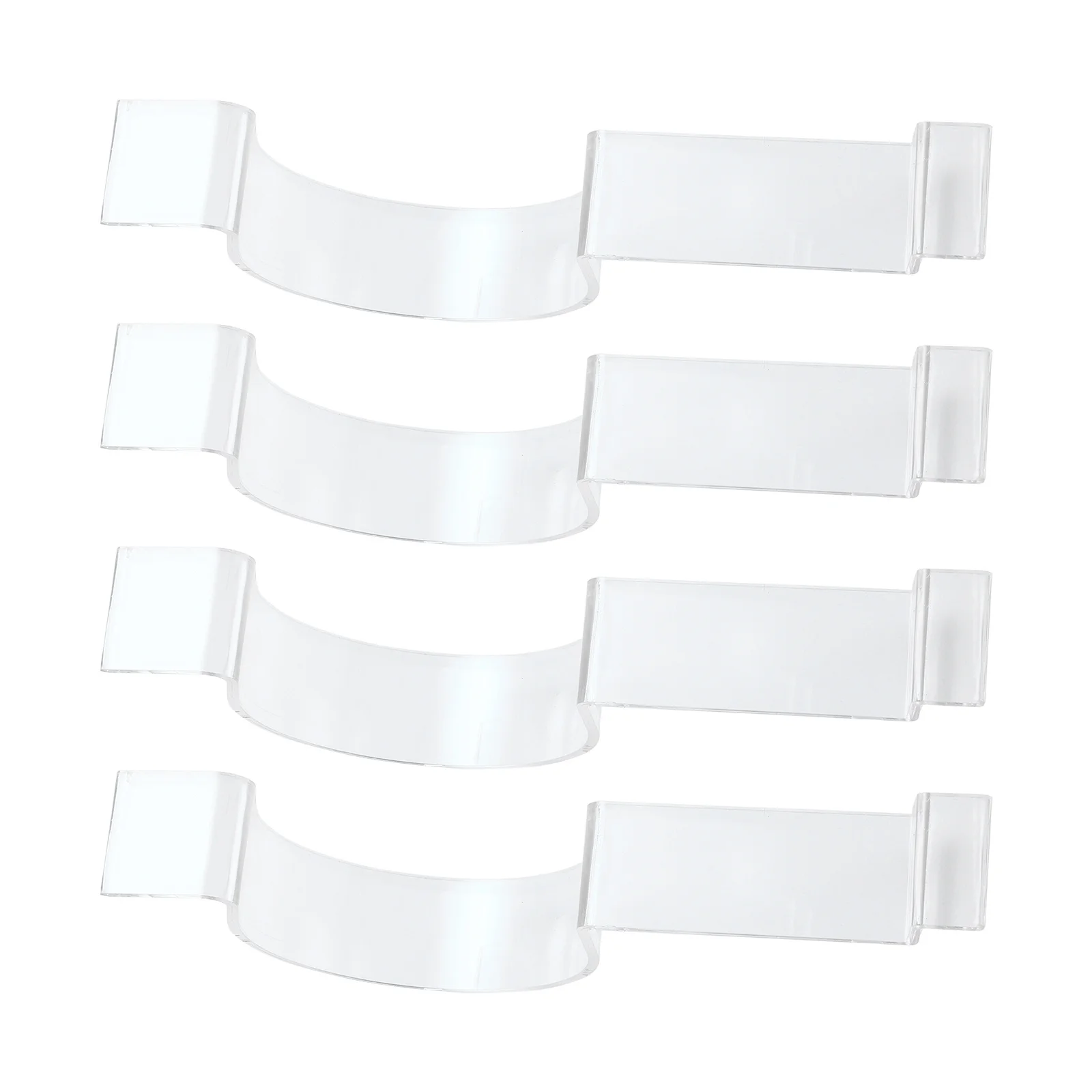 

4 Pcs Transparent Belt Rack Stand for Display Shelf While Stands Holder Displaying Floor-standing