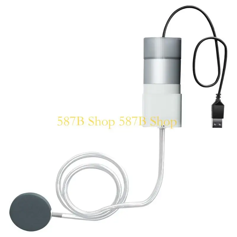 587B USB Aquarium Air Pumps Portable Fish Aran Pump يضخ ضاغط الهواء Aerator Aerator هادئ مضخات الأكسجين