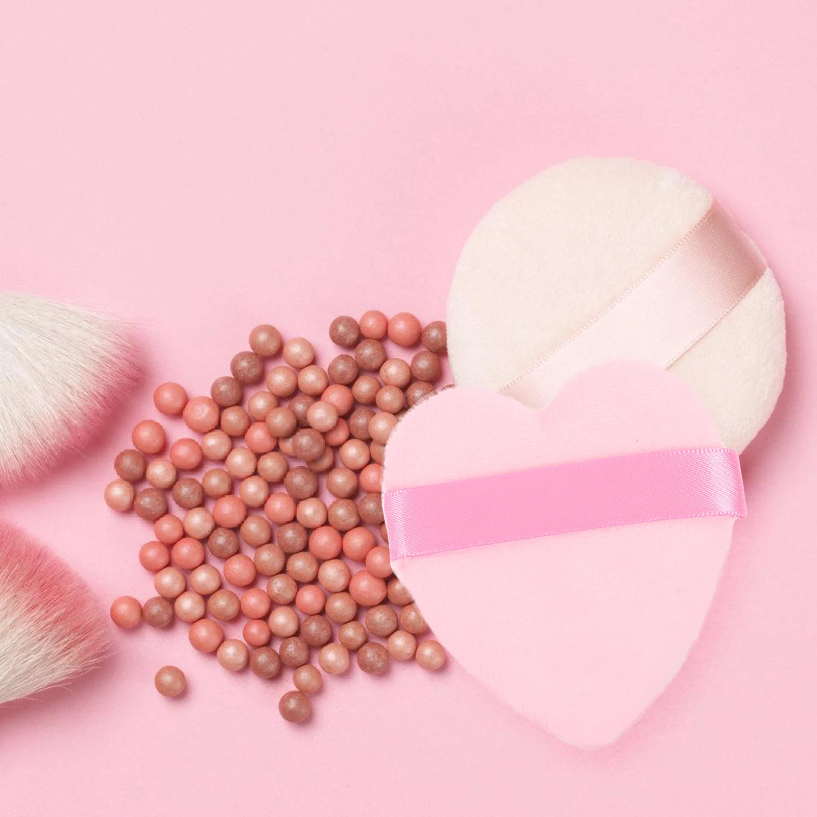 

6pcs Love Shape Makeup Pink Sponge Cushion for Pressed Powder Foundation Powder Puff Cosmetics Tools