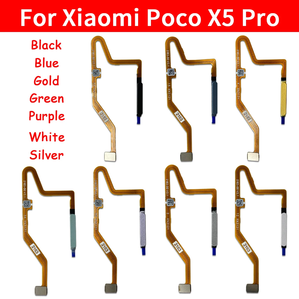 Excellent For Xiaomi Poco X5 Pro Power Home Button Menu Return Key Fingerprint Touch ID Recognition Sensor Flex Cable