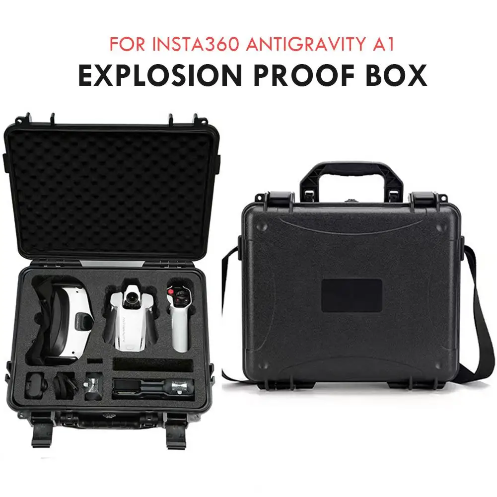 

Жесткий чехол для панорамного дрона Insta360 Antigravity A1, портативный водонепроницаемый взрывозащищенный ящик, аксессуары для дронов большой емкости