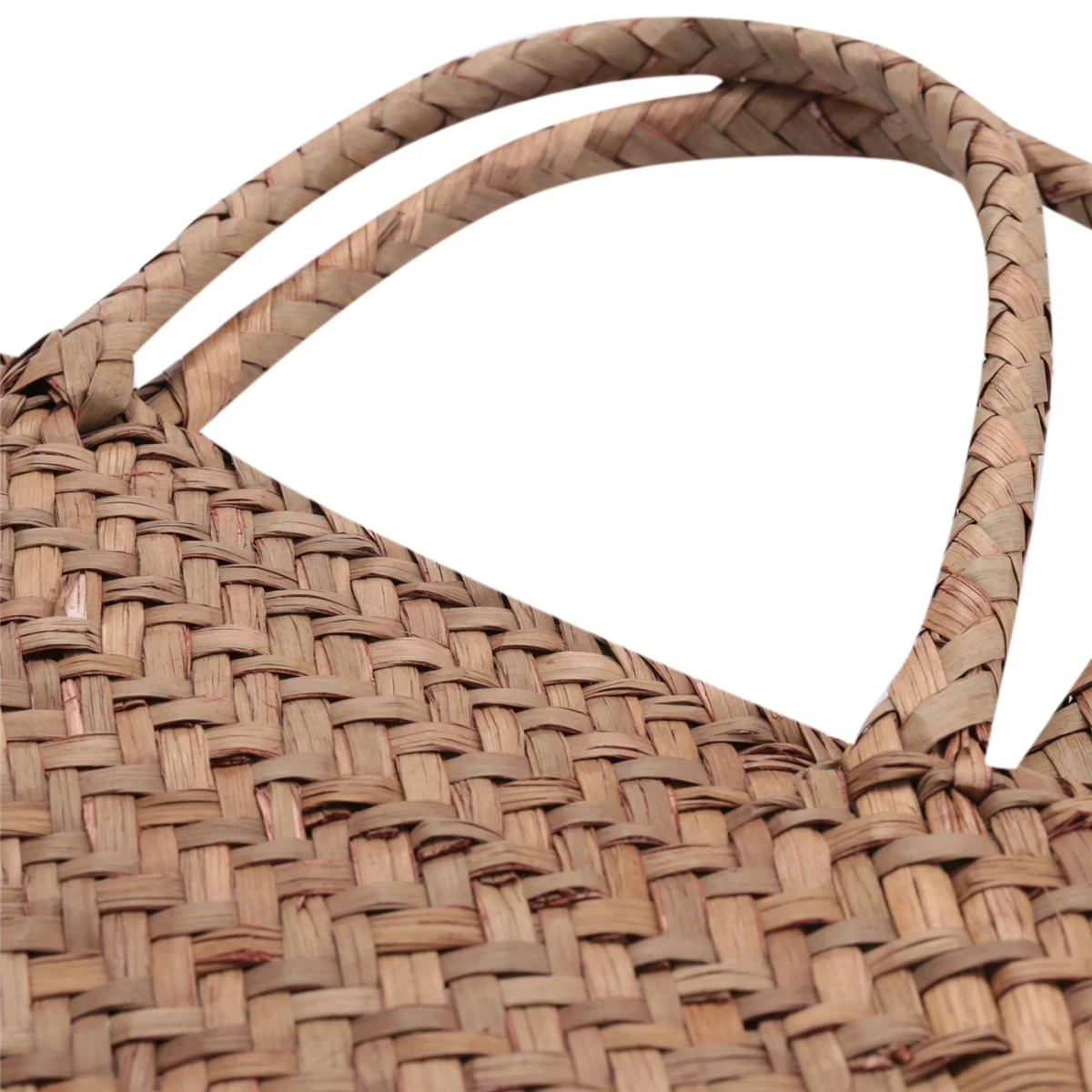 2X Casual Straw Bag Natural Wicker Tote Bags Women Braided Handbag for Garden Handmade Mini Woven Rattan Bags