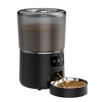 4L Smart Pet Feeder Stainless Steel Bowl Remote Control Cat Automatic Feeder WIFI Enabled Timed Feeding Dog Food Dispenser
