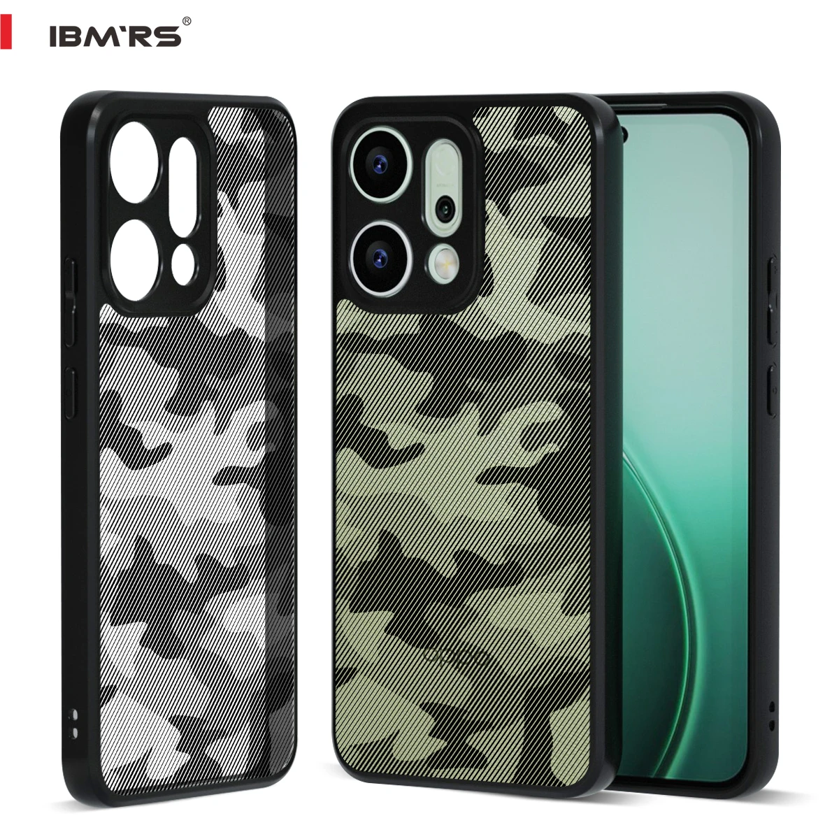 

for Oppo Reno 14 Pro 5G Case Shockproof, Military Camouflage Hard PC Back + TPU Bumper, Anti-Drop Phone Cover