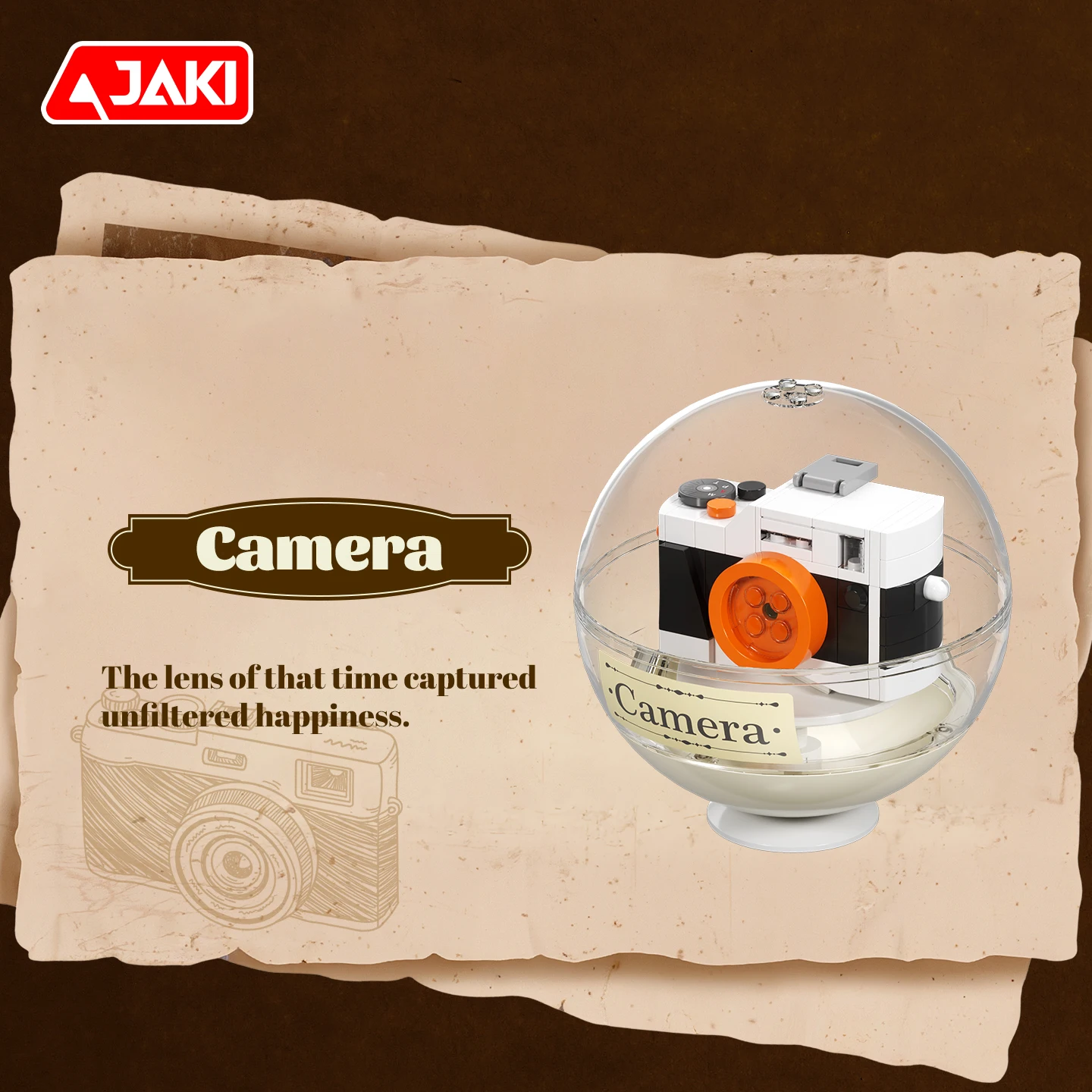 KJ013 Gashapon Stacking Toy Retro Electrical Building Blocks Home Creative Ornament Model Assembly Toy Kids' Birthday Gift