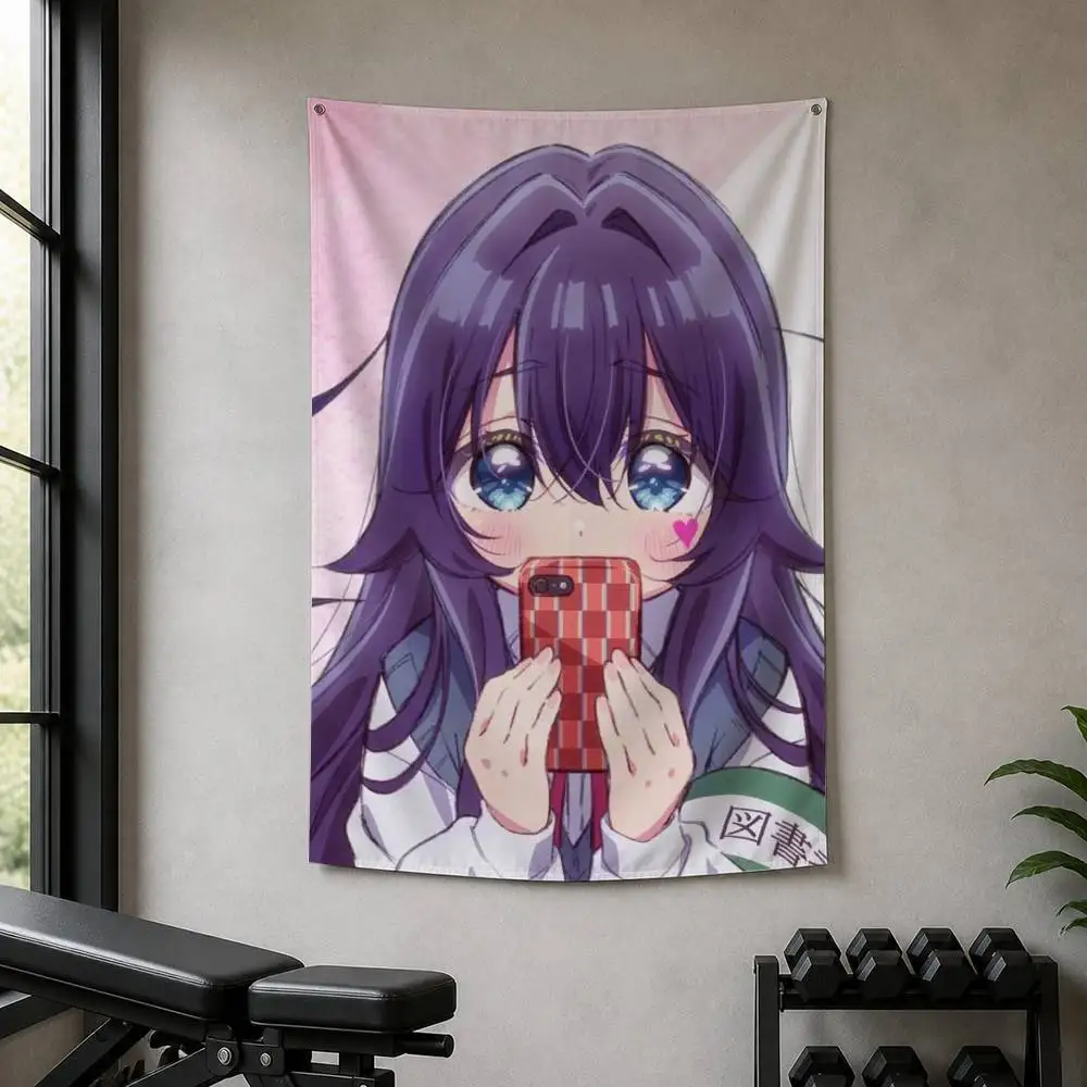 Anime S-Shizuka Yoshimoto  Decorative Hanging Flag with Grommets for Garage Bedroom Dorm Wall Decor