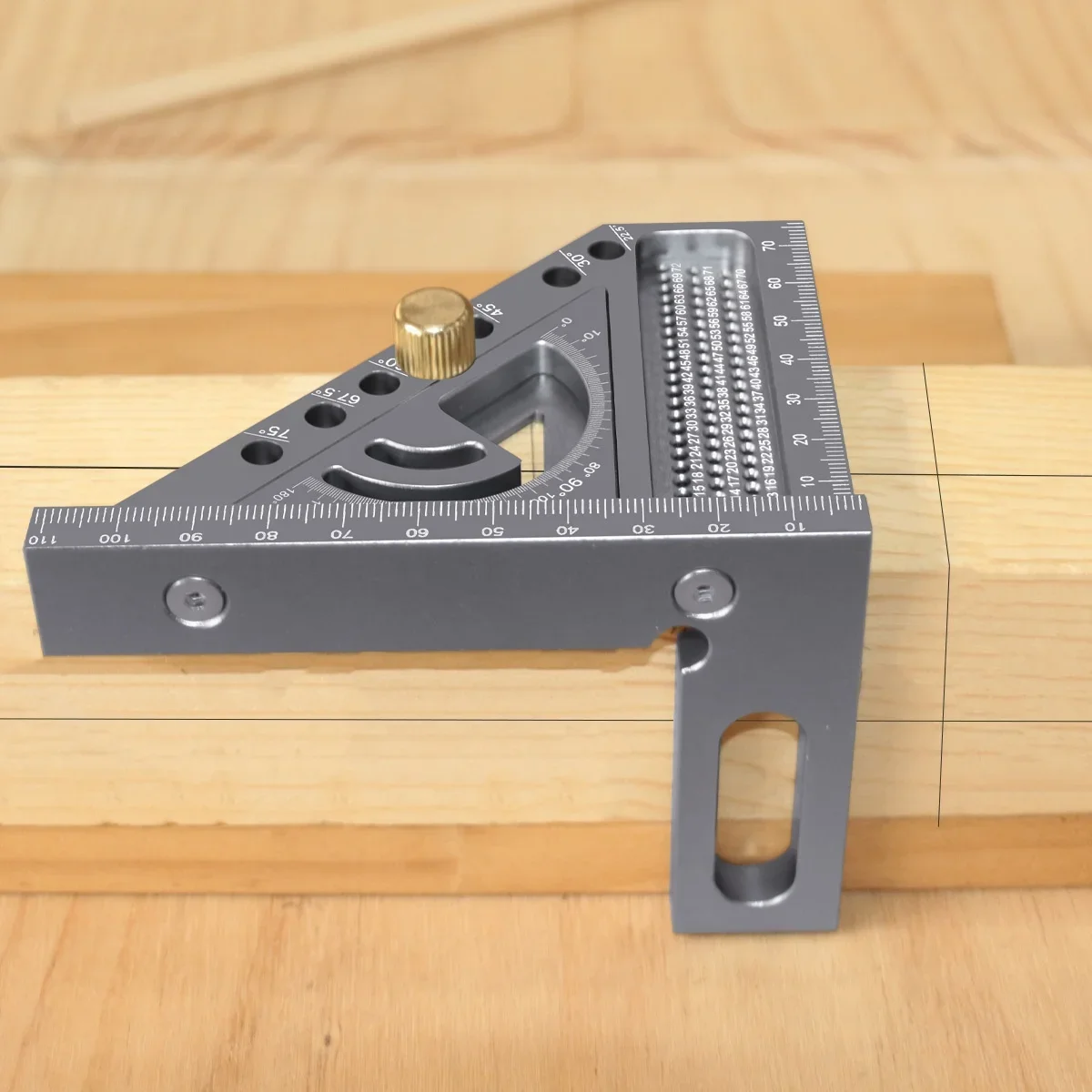 

3D Multi-Angle Framing Square Protractor Rafter Square 2-in-1 Carpentry Set Square and Small Triangle Ruler Combination Set