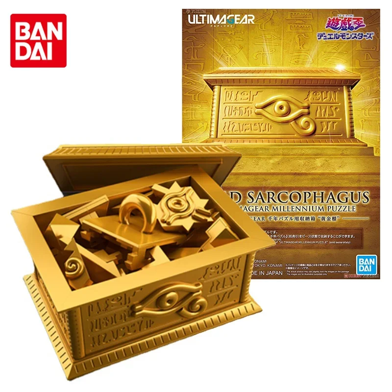 Bandai Genuine Yu Gi Oh Anime Figure Ultimagear Gold Cabinet Pharaoh Collection Anime Gunpla Action Figure Toys for Children