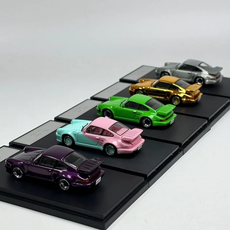 Biens TER-Modèle de voiture Turbo Blackbird Collector, couverture ouverte, alliage, version 911, 930, 1:64