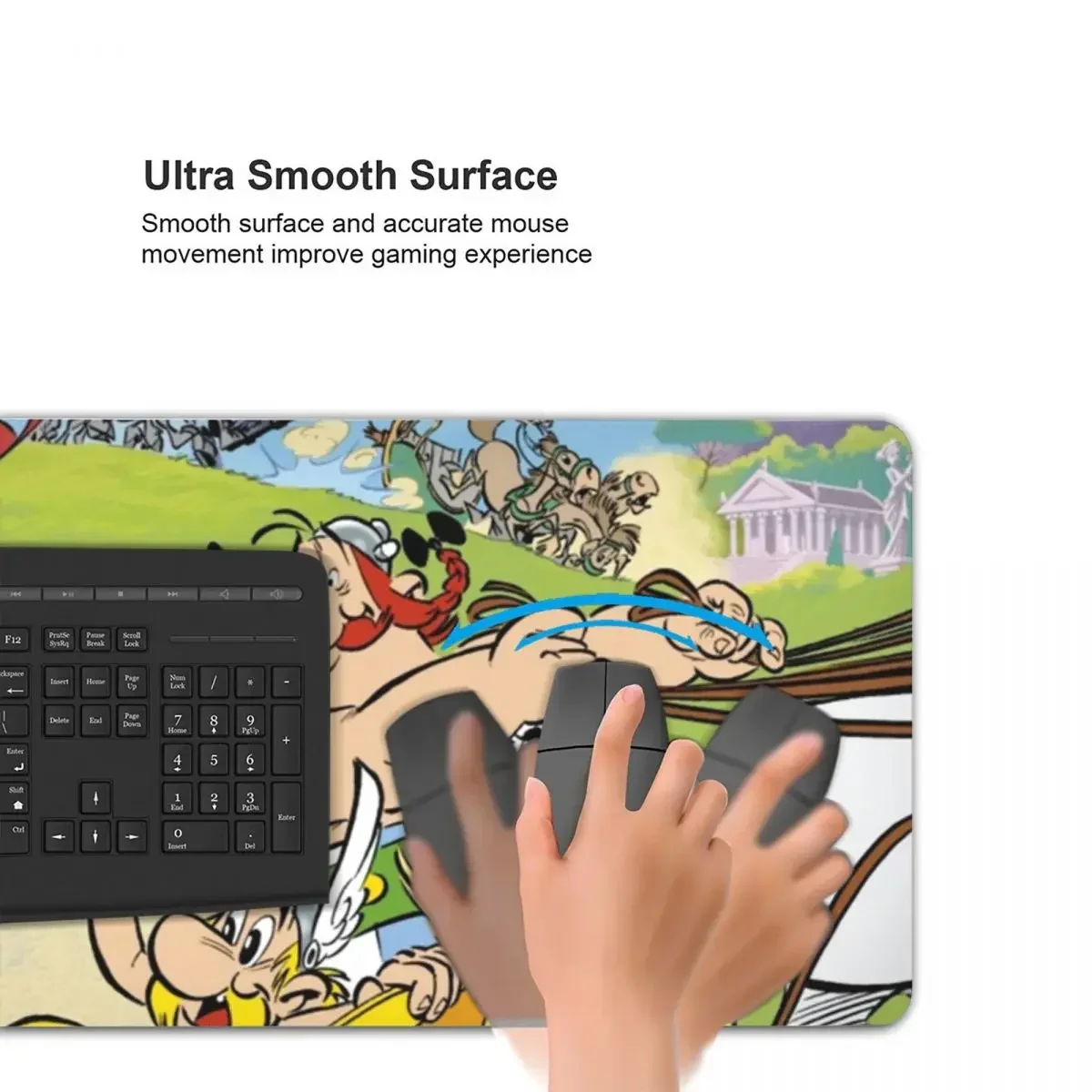 アステリックスとオベリックス Dogmatix 大型マウスパッドコンピュータキーボードマウスマットゲーマー PC ラップトップデスクマットオフィスアクセサリーテーブルマット