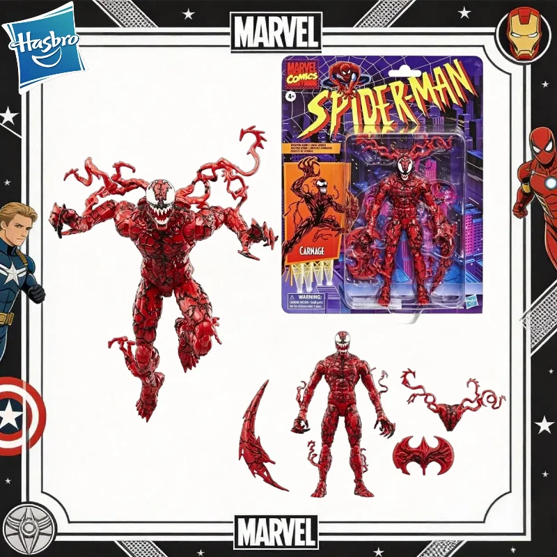 

【IN STOCK】Hasbro Marvel Legends Series Spider-Man Carnage Carnage Models Anime Movie Toys Model Action Figure Gift Hobbies