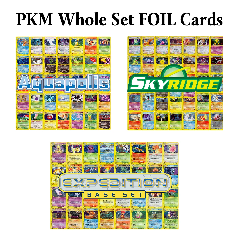 pkm-フォイルプロキシゲームカード-フルセット-スカイリッジ-sk-38-クアポリス-aq-35-エクスペディション-ex-32-ptcg-コレクタブルトイ＆ギフト-ポケモン