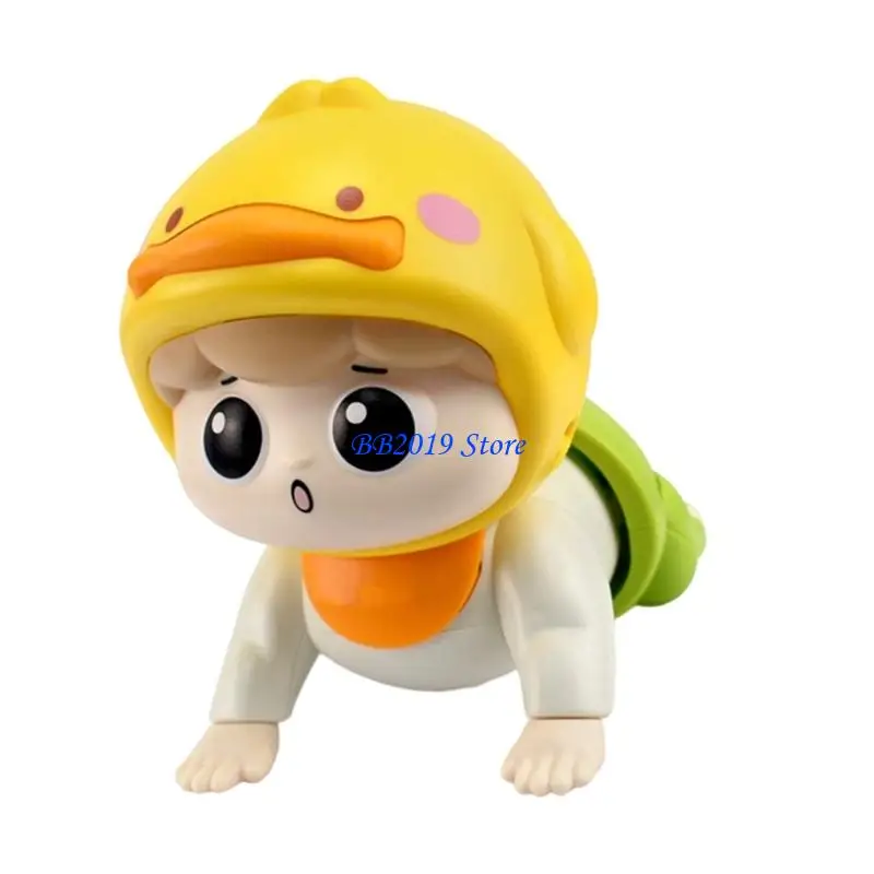 Q0KB رضيع الموسيقي لعبة زحف Toy مع Mum Dad Sounds تشجع التمارين التمارين الرياضة التدريب على ممارسة الآمنة للأطفال زحف اللعب