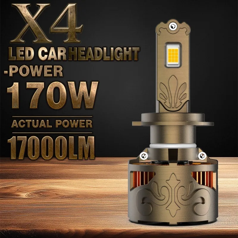 

H7 LED Headlight Bulb 24PCS CSP Chip H4 H11 LED Canbus H1 H9 H8 9005 HB3 9006 HB4 17000LM 170W 6500K Auto Fog Light