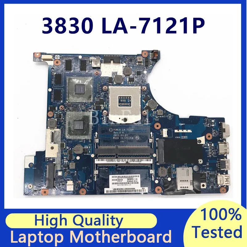 

Mainboard For Acer Aspire 3830 3830T 3830TG P3MJ0 LA-7121P HM65 DDR3 N12P-GS-A1 GT540M Laptop Motherboard 100% Fully Tested Good