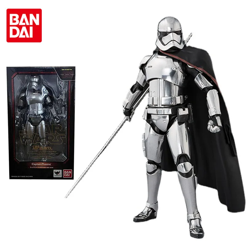 

Bandai Star Wars Figure SHF The Last Jedi Phasma Anime Figure Articulated Genuine Model Action Toy Figure Toys for Children