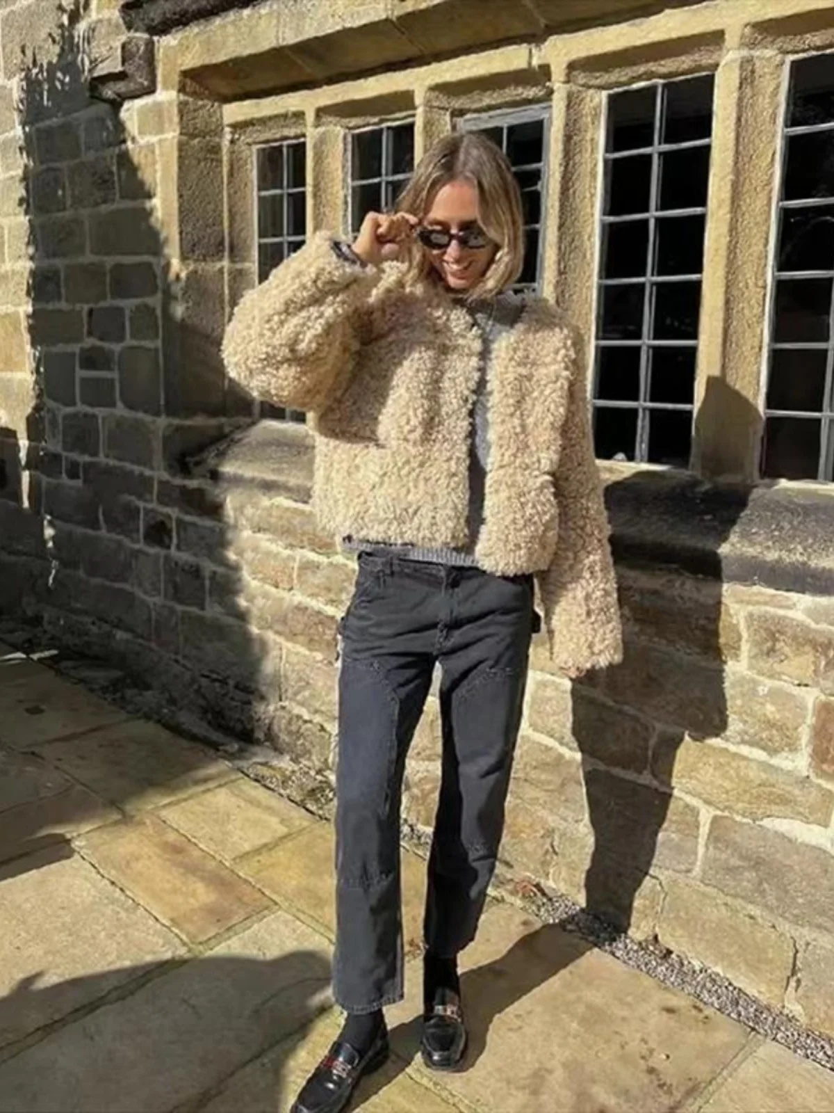 

Savi Sle двустороннее меховое кожаное теплое круглое женское пальто Ne Jaet Eco-Luxe из полиэстера и нейлона Cosite Fiber