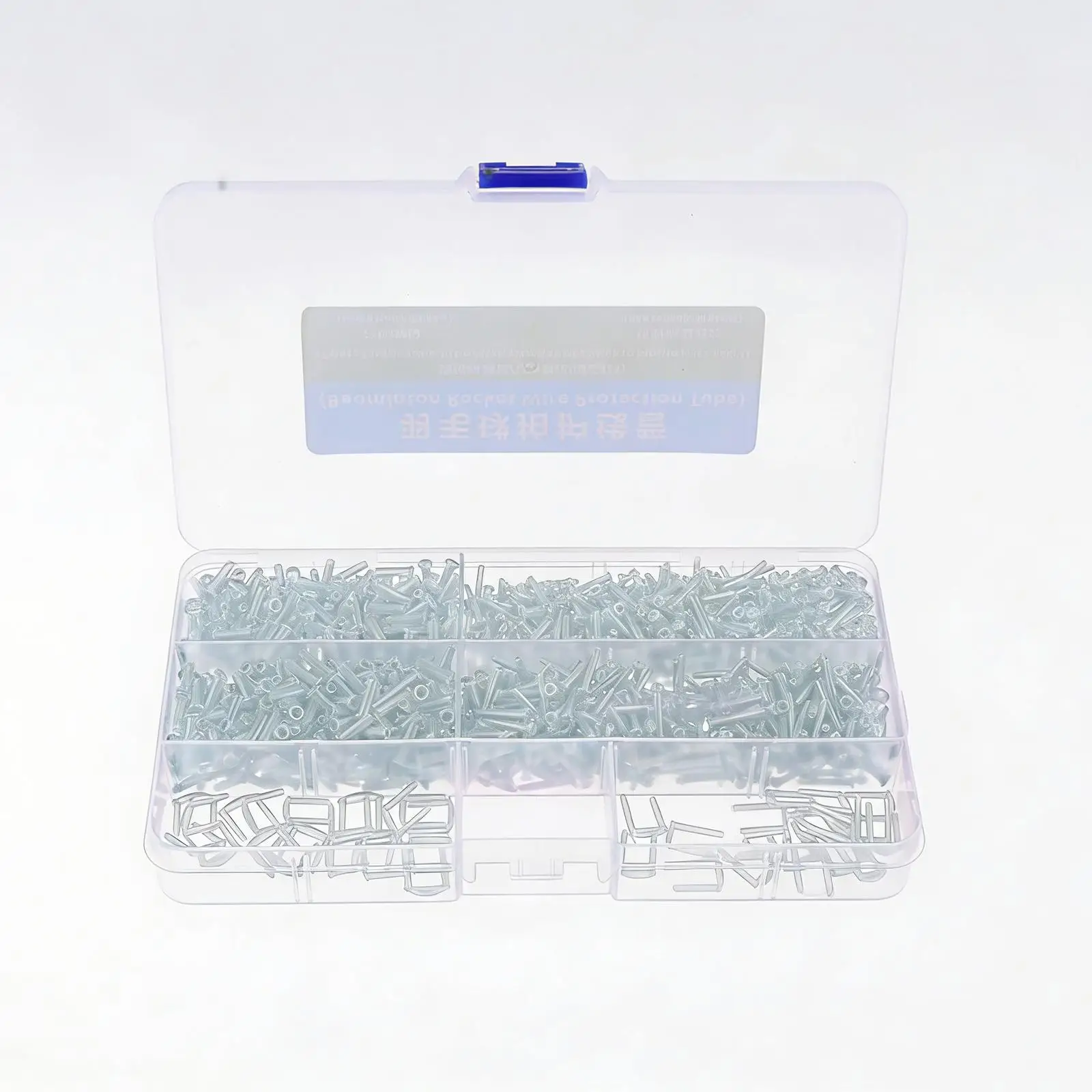 

Badminton Line Protection Tubes Kit Double String Nylon Grommets Eyelets with Storage Box for Racket Stringing Clamp