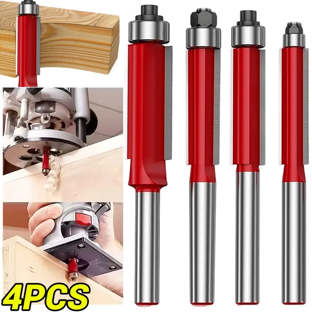 

Professional Tungsten Carbide Router Bit Woodworking Edge Trimming Milling Cutter Set for Wood Template Pattern Bit Metal Knife