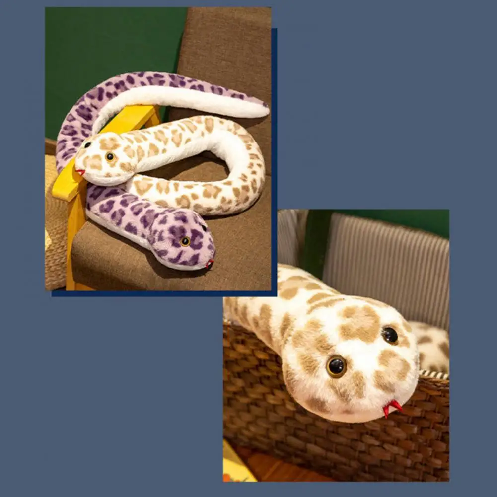 Peluche serpente da 45 pollici Compagno serpente per bambini Peluche serpente ripiene da 45 pollici per bambini Bambola morbida Compagno ideale per giocare
