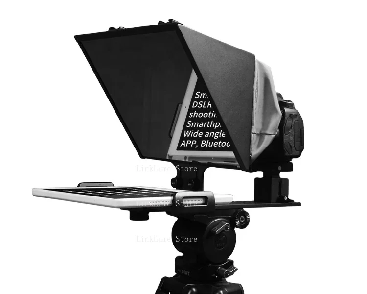 Teleprompter Gran Angular Tp13a Compatible con Teléfonos Inteligentes/Tabletas de hasta 11 Pulgadas, Aplicación de Grabación para Smartphones y Cámaras DSLR