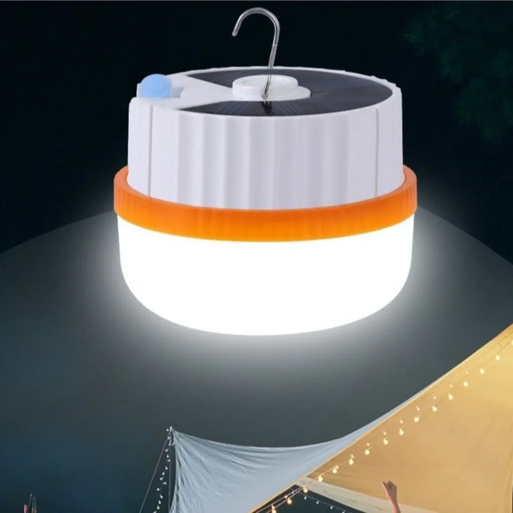 

Солнечные светодиодные фонари для кемпинга, водонепроницаемые портативные фонарики с крючком, яркие аварийные светильники для барбекю