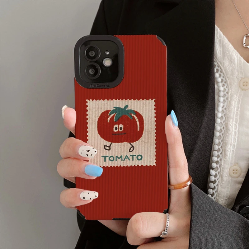Cute Cartoon Tomatoe Phone Cases for IPhone 11 Case 14 Pro Max 15 Pro Max IPhone Case for IPhone 13 image 4
