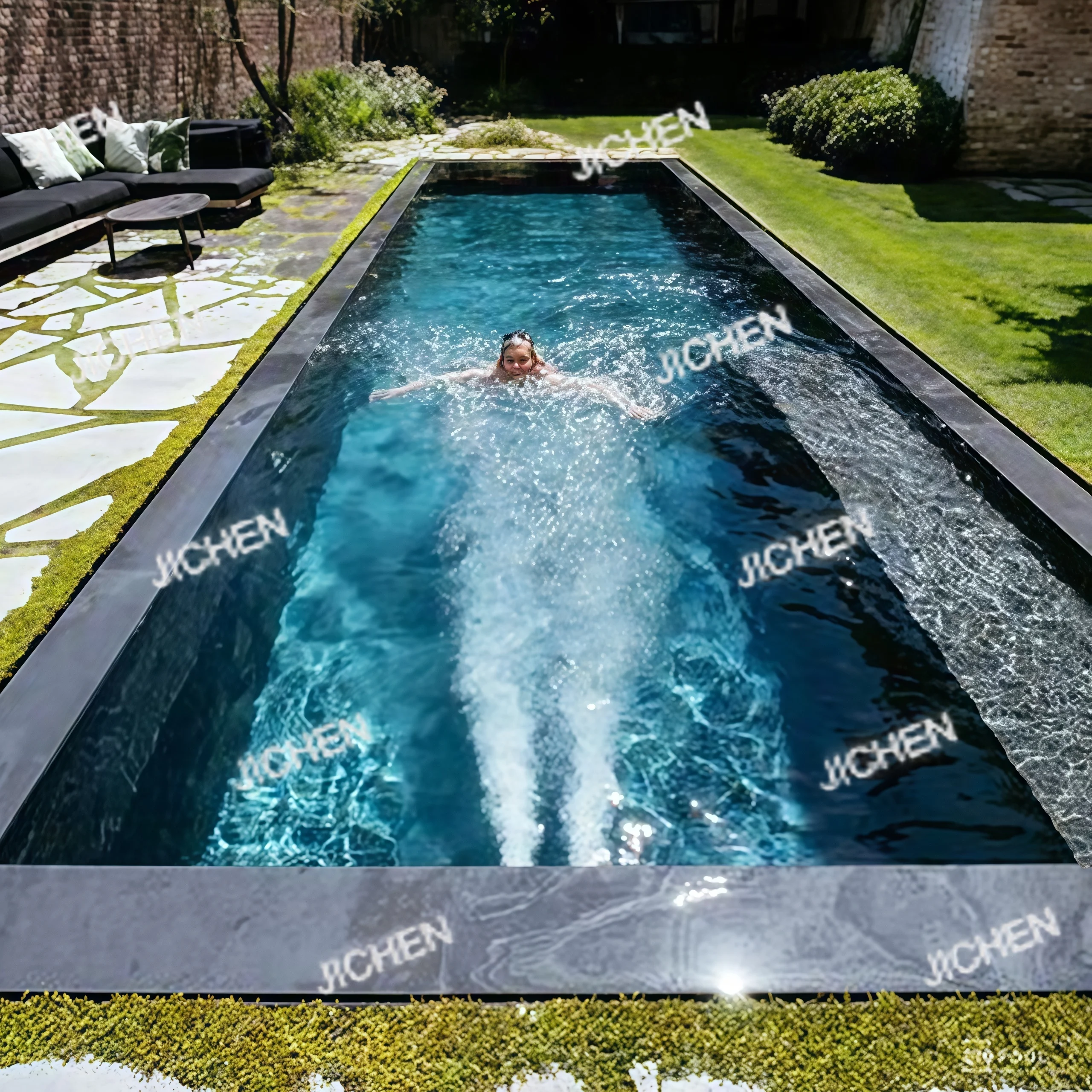 

DepositCustomized oversized garden home fiber glass swimming pool Spa design equipment Complete fiberglass swimming pool