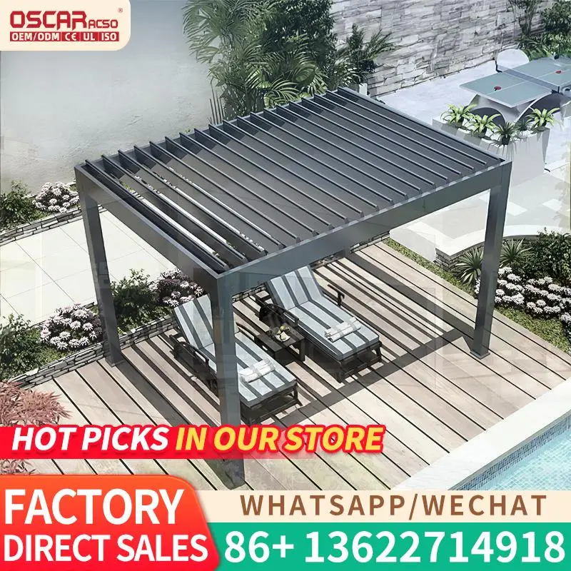 

Hot Sale Outdoor Sunshade Rainproof Affordable Aluminum Patio Awning Garden Shelter for Backyard Deck Balcony Pergola