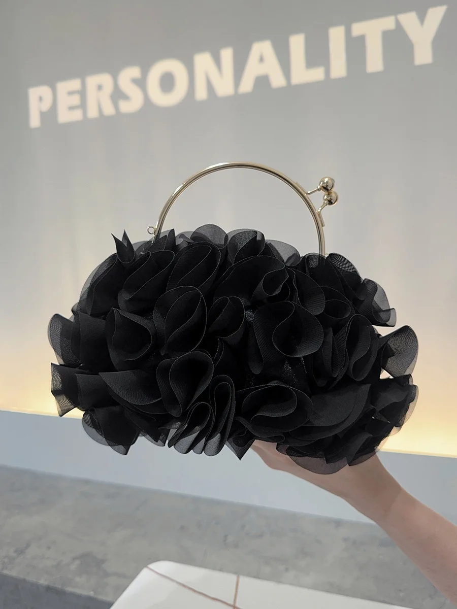 

Elegant Floral Handheld Clutch for Bride Bridesmaid Vintage Fairy Evening Bag for Wedding Banquet, Party Hanful Formal Dress