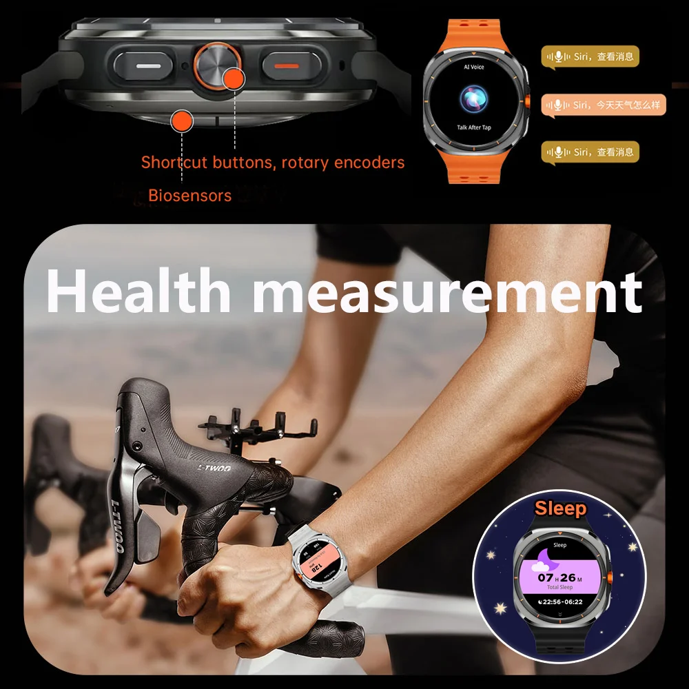 Original AMOLED Screen SK7 Ultra Smart Watch 500mAh Multi-Function Sports Fitness Tracker Health Waterproof Smart watch 2025 NEW