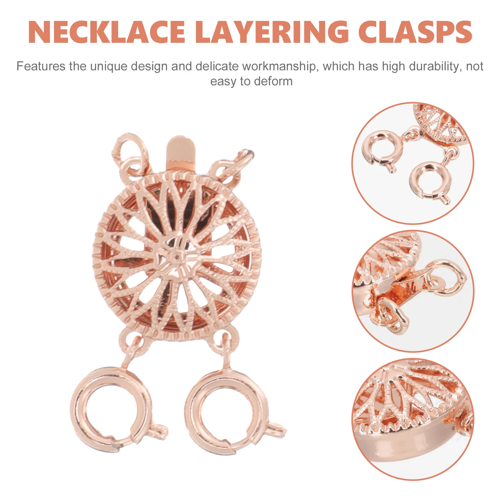 

2pcs Layered Buckle Connector Closure Converter For Separator With Multiple Bracelet Lock Clasp Easy Tangle-Free Layering Clasps