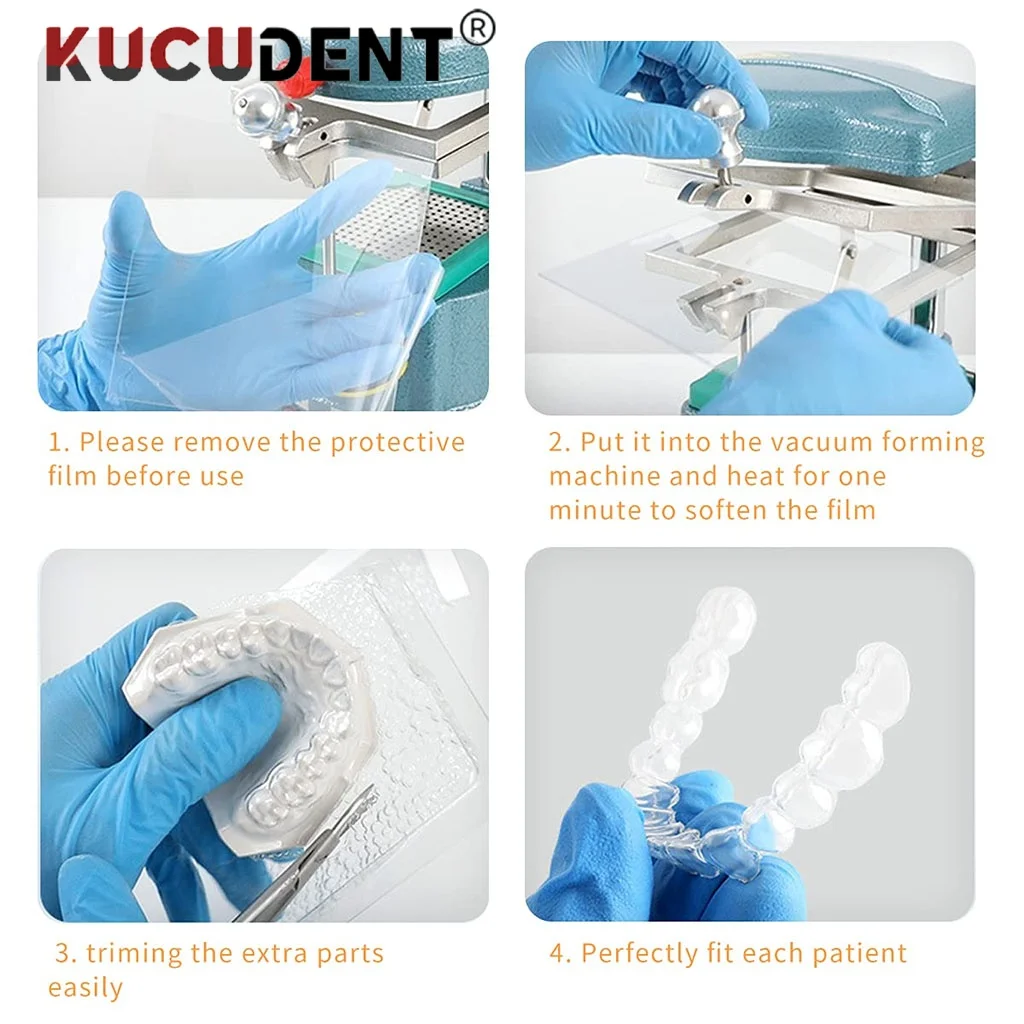 1 أكياس مختبر الأسنان جبيرة تقويم الأسنان التجنيب شريحة فراغ تشكيل ورقة الصلب/الناعمة 0.5/1.0/1.5/2.0/3.0 مللي متر مواد التشكيل الحراري #3