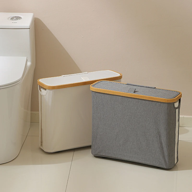 Cesta de almacenamiento de papel higiénico a prueba de polvo, duradera, impermeable, plegable, almacenamiento de papel higiénico, organizador de papel de estilo multifuncional