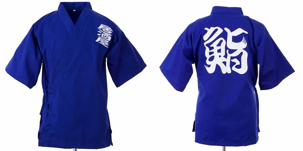 Uniforme de chef japonés, chaqueta de cocina, camisa de camarero de restaurante de cocina japonesa y coreana, uniforme de cocina de media manga, top Unisex