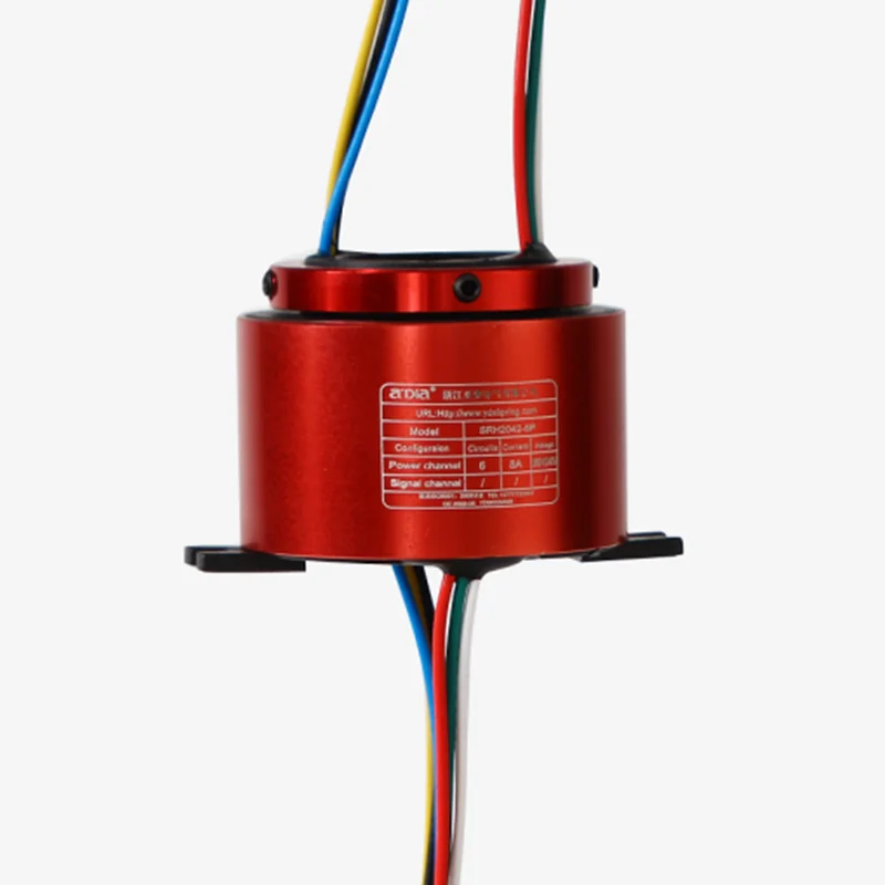 High Speed Small Through Bore Slip Ring Hole 20mm 6P Precision Bearings Unique Signal Handling Performance For Medical Machine